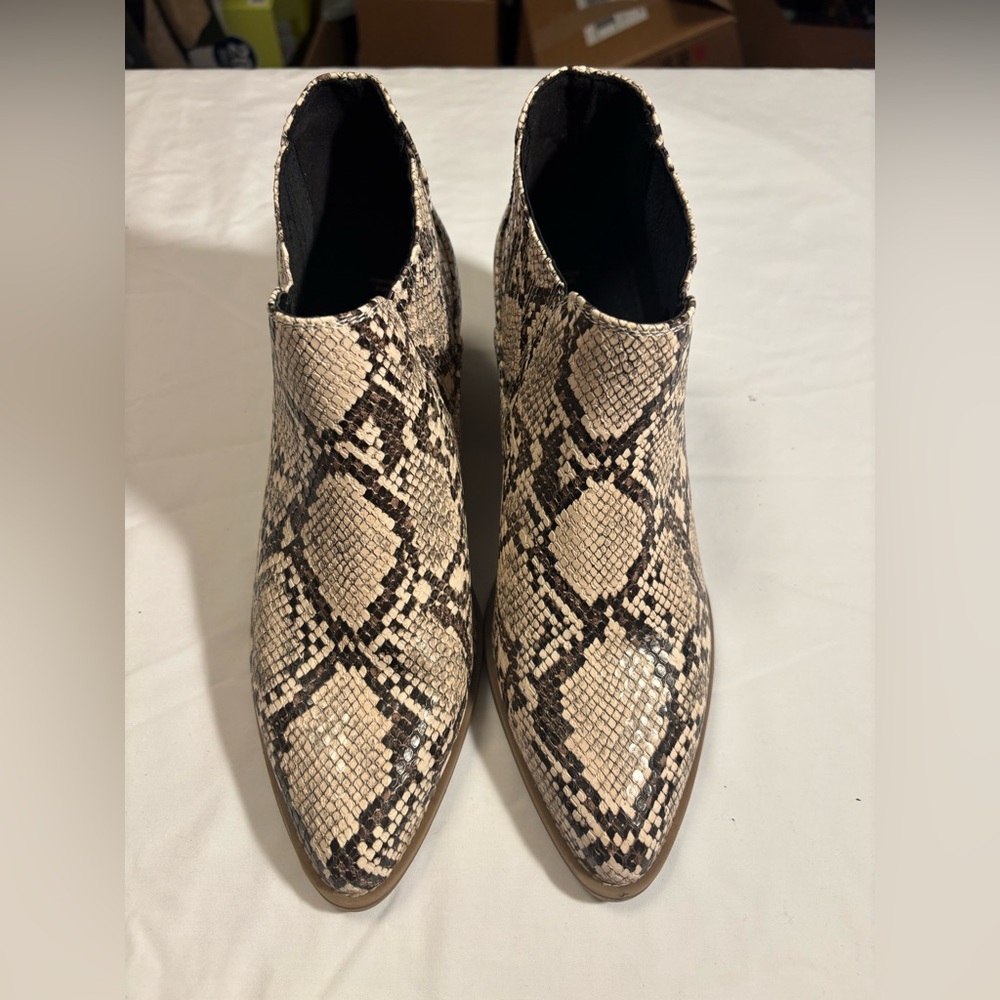 A.N.A A New Approach Snakeskin Ankle Boots